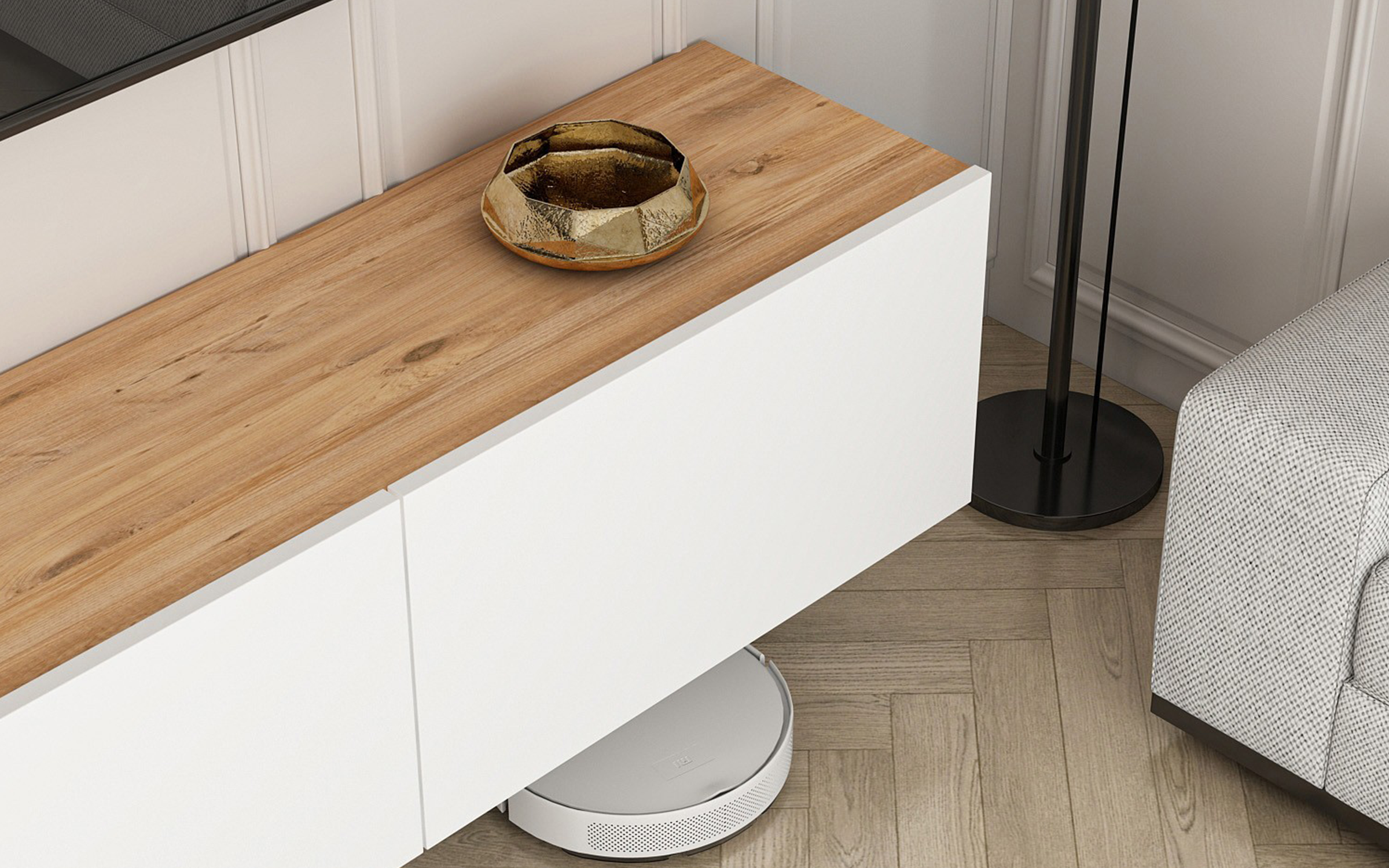 Modul TV Aterno, pin atlantic + alb  3